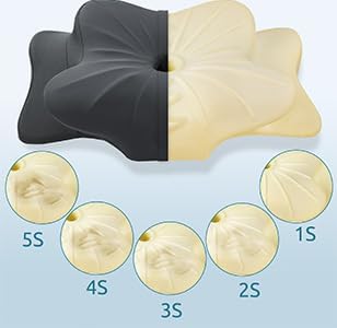 DONAMA Cervical Pillow for Neck and Shoulder Pain Relief, Cooling Contour Memory Foam Pillow, Dual-Height Ergonomic Neck Support Pillow for Side Back Stomach Sleepers with Removable Pillowcase