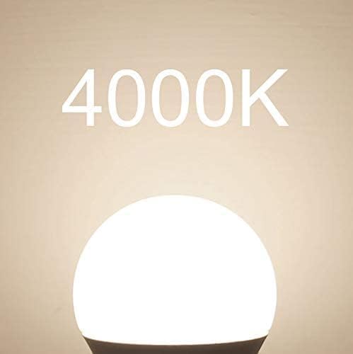 12 Pack LED Vanity Barthroom Light Bulbs 60W Equivalent 4000K Natural White | G25 LED Light Bulbs, E26 Base, CRI85+ Eye-Friendly, Type G Round Light Bulb Over Mirror, 120V, 5W, 500LM, Non-Dimmable