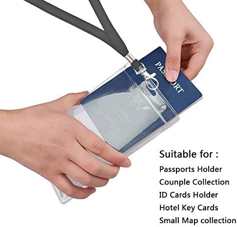 50Pack Transparent Passport Holder 4x6 Inch Extra Large ID Badge Holders PVC Card Holder Fill for Passports by CypesCrafts