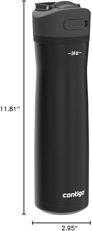 Contigo Ashland Water Bottle, 24oz, AUTOSPOUT Lid | Licorice | Pack of 4