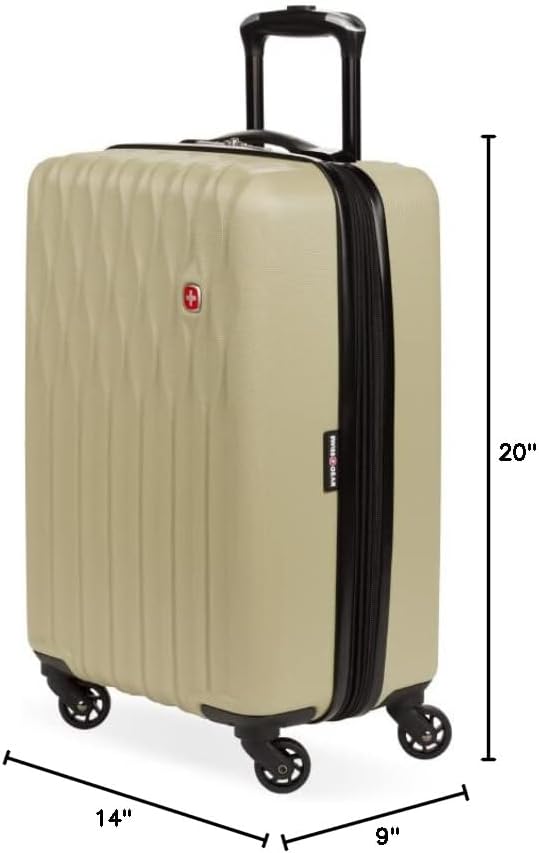 SwissGear 8018 Expandable Luggage, Hard Shell Carry-On Luggage with Spinner Wheels