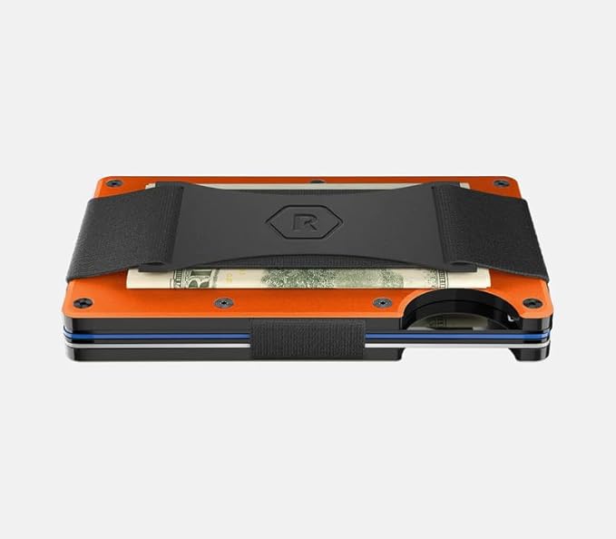 Ridge Wallet for Men - Slim Minimalist Compact Wallet and Card Holder, RFID Protected Front Pocket Wallets for Men with Integrated Cash Strap