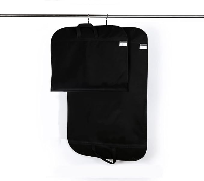 2 Pack STEVOY 40" Breathable Garment Bag, Suit Covers, Travel Carrier Bag with Handles, Foldover