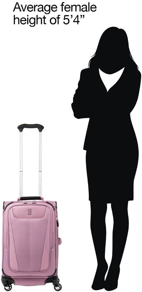 Travelpro Maxlite 5 Softside Expandable Luggage with 4 Spinner Wheels, Lightweight Suitcase, Men and Women, Orchid Pink Purple, Carry-on 21-Inch