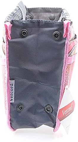 Vercord Purse Organizer Insert for Handbags Bag Organizers Inside Tote Pocketbook Women Nurse Nylon 13 Pockets Pink Flowers Large