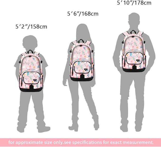 rickyh style School Backpack Travel Bag for Men & Women Lightweight College Back Pack with Laptop Compartmen