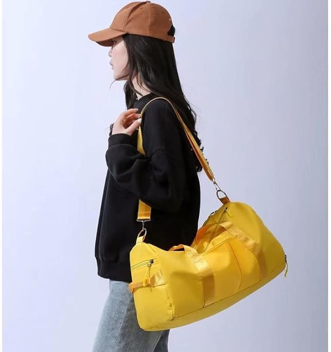 Men and Women's Travel Bag With Shoe Compartment Sports Tote Gym Bag Weekender Overnight Shoulder Bag