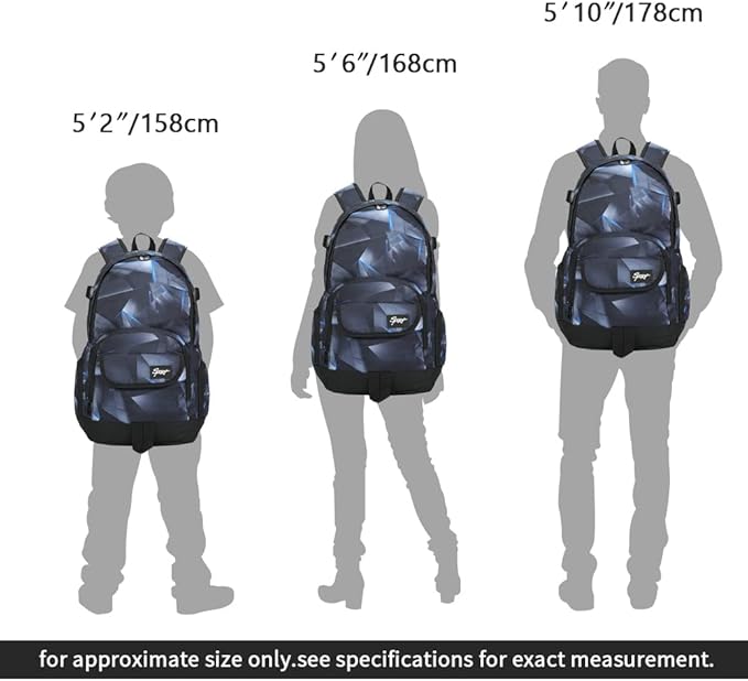rickyh style School Backpack Travel Bag for Men & Women Lightweight College Back Pack with Laptop Compartmen
