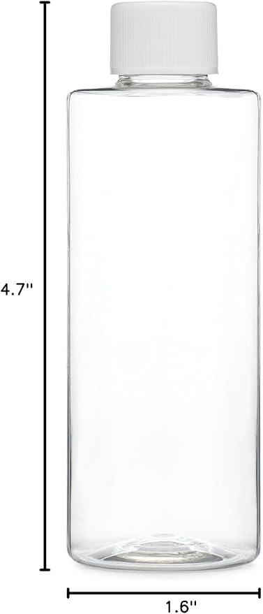 Cadet Home Solutions Refillable Clear Bottles (Plastic Screw-Top 3pack 4oz bottles) for Travel, School, Home or Office