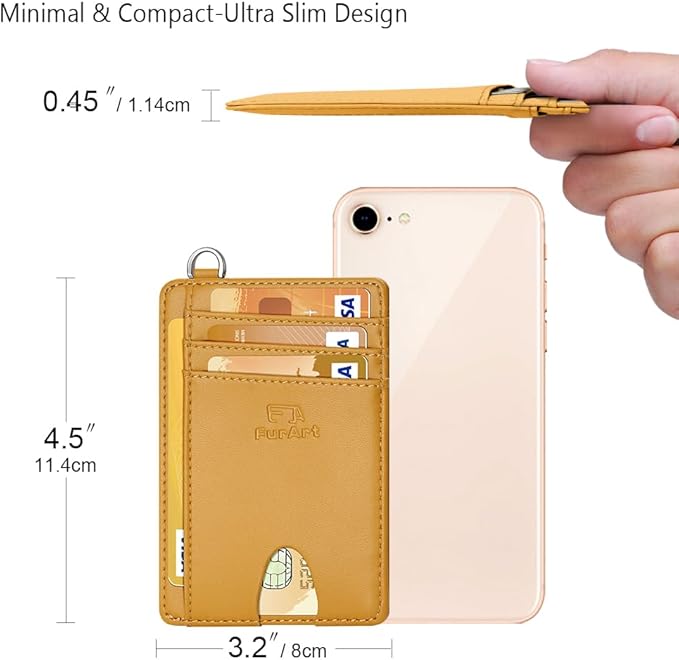 FurArt Slim Minimalist Wallet, Front Pocket Wallets, RFID Blocking, Credit Card Holder for Men