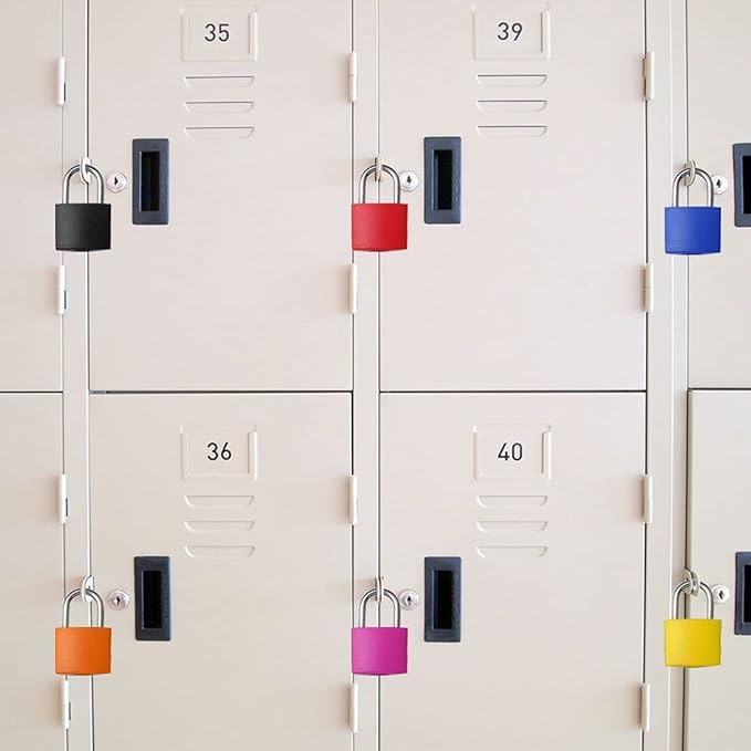 8 Pcs Luggage Locks with Keys, Locker Lock Small Luggage Padlocks, Suitcase Locks Metal Keyed Padlock for School Gym 8X Multicolor