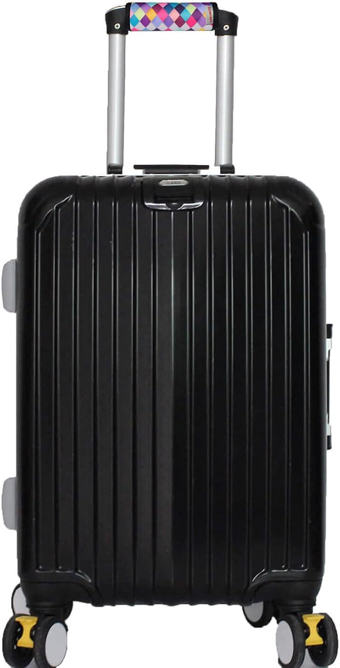 Suitcase Tags Identifiers-Luggage Handle Wrap Travel Luggage identifiers For Suitcases Unique Travel essentials for Airplane/Flying/Luggage (Colorful Check)