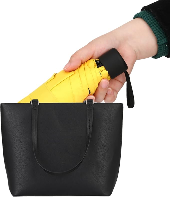GAOYAING Small Mini Umbrella with Case Light Compact Design Perfect for Travel Lightweight Portable Parasol Outdoor Sun&Rain Umbrellas 34 Inches