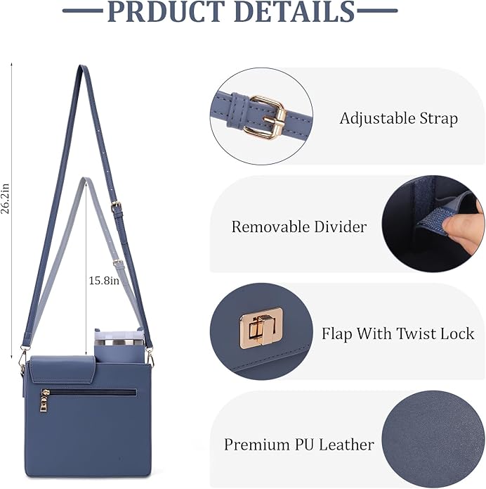 Stanley Purse Cup Holder Bag- Outdoor Portable Crossbody Bag for Stanley Cup Tumbler Purse