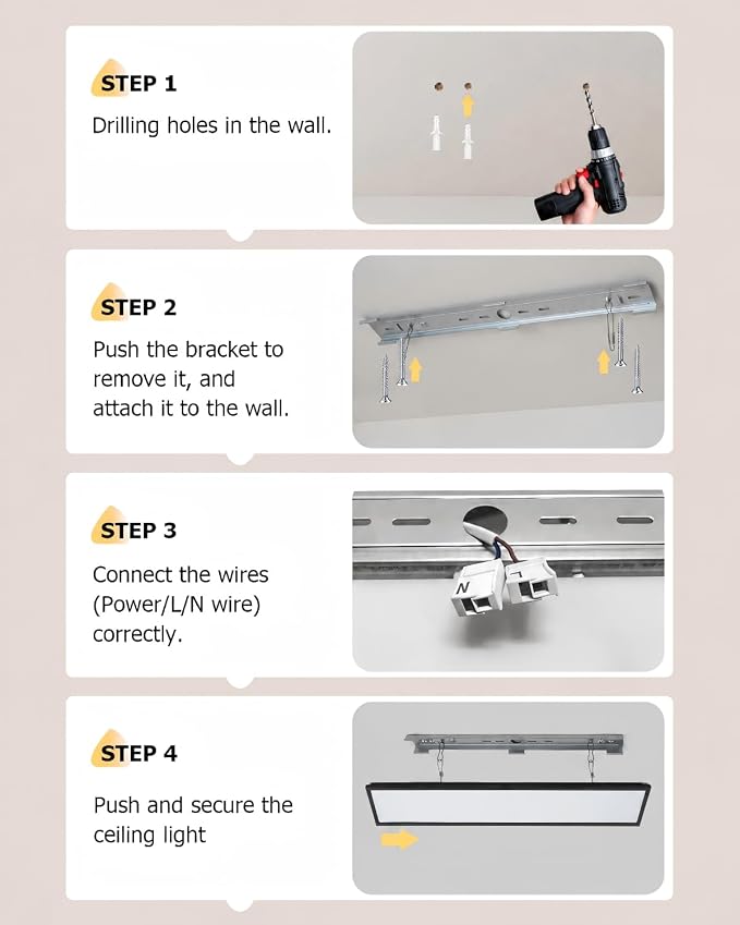1Pack Black 37.8In Flush Mount Ceiling Light, 24W 5280lm Thyristor (TRIAC) Dimmable Rectangle LED Ceiling Light,3-CCT 3000-6500K with Memory Funcation,IP54 for Kitchen/Bathroom/Hallway/Office