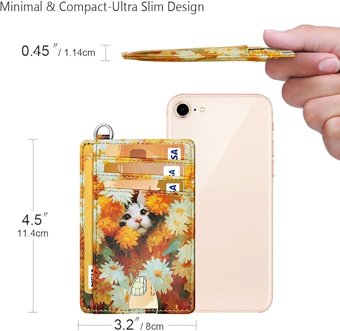 FurArt Slim Minimalist Wallet, Front Pocket Wallets, RFID Blocking, Credit Card Holder for Men