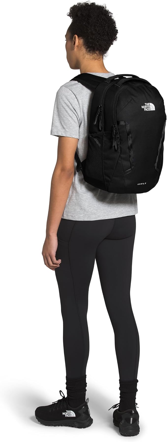 The North Face Women's Vault Everyday Laptop Backpack - Commuter Travel Bag, Water-Repellent, Spacious Main Compartment, TNF Black-NPF, One Size