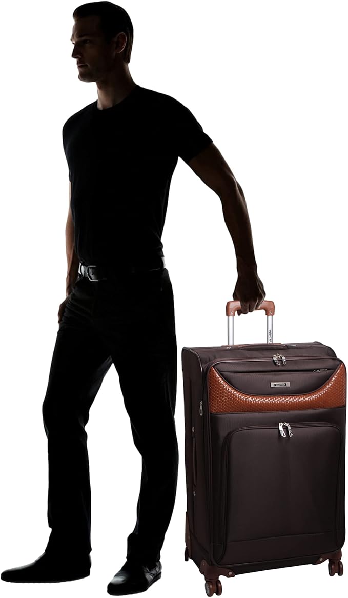 Pathfinder 28 Inch Luggage with Spinner Wheels Softside Expandable Large Suitcase
