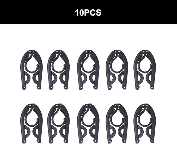 10Pcs Travel Hangers for Cruise Foldable Hangers - Portable Folding Clothes Hangers Travel Accessories Foldable Clothes Drying Rack Cruise Essentials