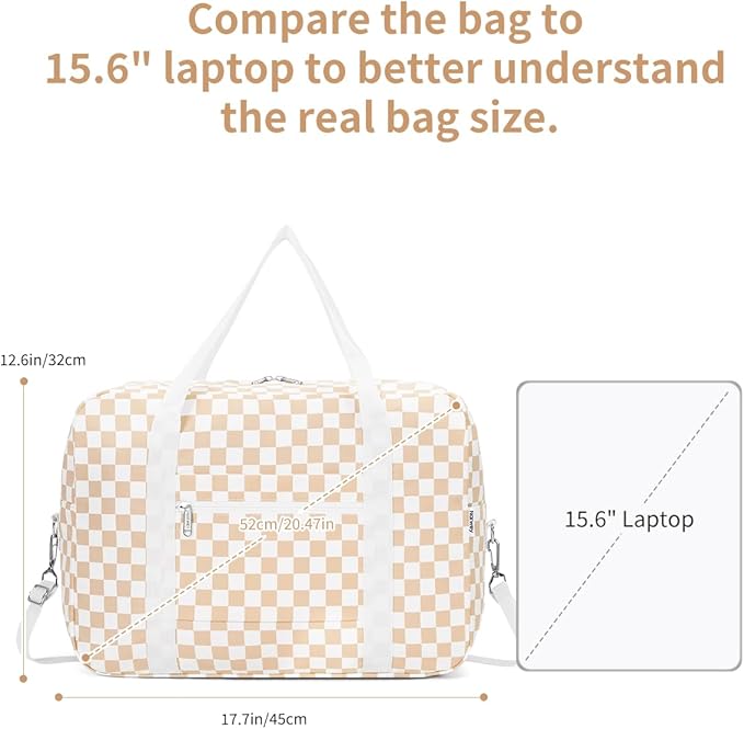 For Spirit Airlines Personal Item Bag 18x14x8 Foldable Travel Duffel Bag Tote Carry on Luggage Duffle Overnight for Women and Men