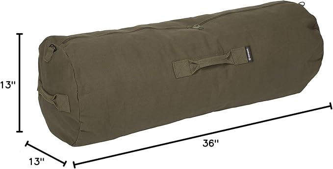 STANSPORT - Deluxe Duffel Bag With Zipper For Gym, Travel, & Storage