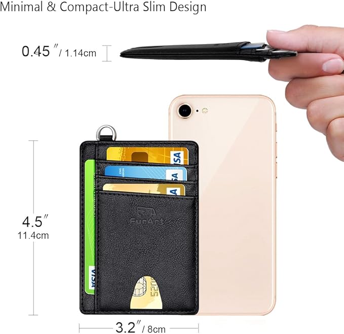 FurArt Slim Minimalist Wallet, Front Pocket Wallets, RFID Blocking, Credit Card Holder for Men