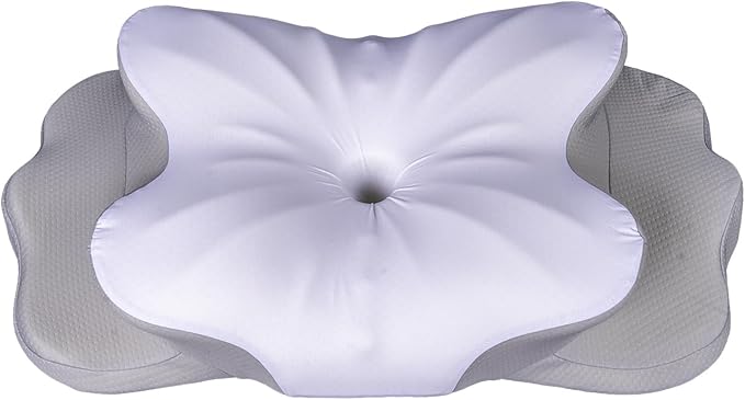 Talc-Free Cervical Memory Foam Pillow for Neck and Shoulder, Butterfly-Shaped Ergonomic Breathable Pillow for Side Back Stomach Sleepers with Pillowcase, Skin-Friendly Fabric
