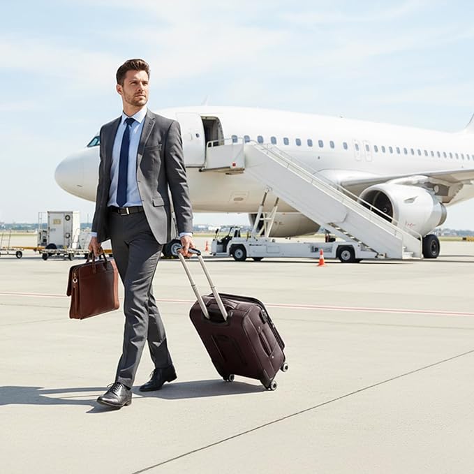 20'' Carry on Luggage,Softside Suitcase w/Combination LOCK,Expandable 15% Luggage w/Double Spinner Wheels,Lightweight Rolling Suitcases for Men/Women(Coffee,20in)