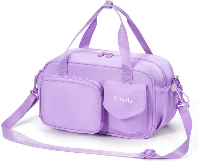 Ceneda 12 inch Mini Gym Bag for Women, Small Duffle Bag with Wet Pocket, Lightweight Multi-Pocket Travel Tote for Yoga, Sports, Workout, Daily Use - Water-Resistant