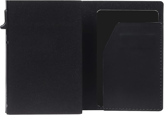 Conceal Plus Card Blocr Pop Up Wallet for Men - Slim Metal RFID Blocking Card Holder (4-6 Cards Ejector) - Minimalist Smart Front Pocket Wallet with Internal Cash + ID Storage