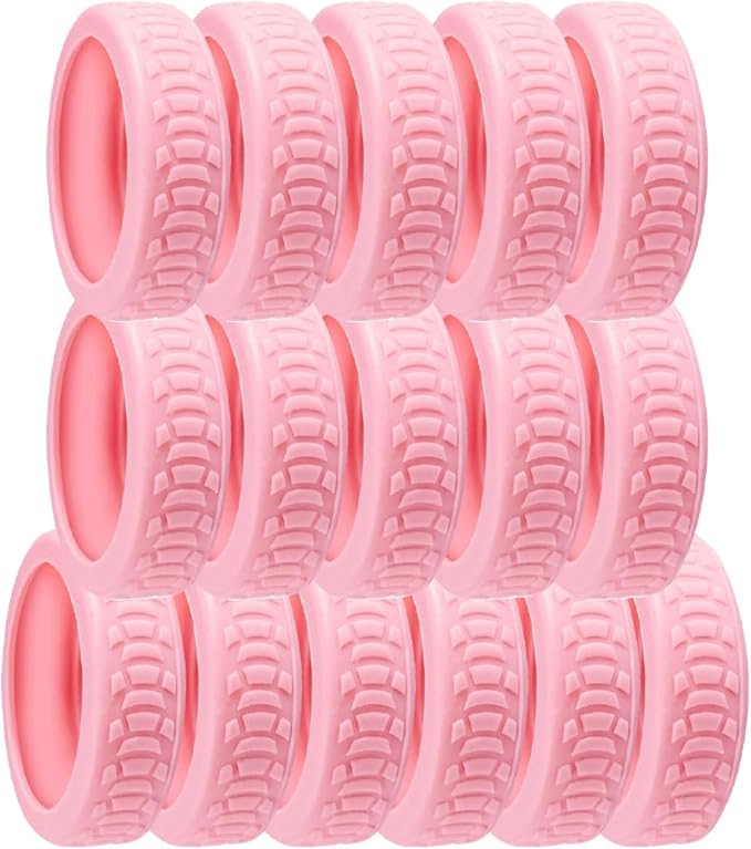 16 Pcs Luggage Wheel Covers Silicone Luggage Wheel Protector Suitcase Wheel Covers for Luggage Wheels Replacement Office Chair Caster (CC_PNK)