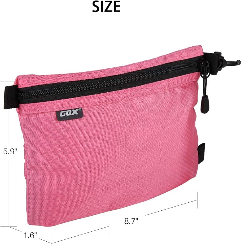 GOX Small Toiletry Bag for Men Bulk Cosmetic Bag Dopp Kit Carry On Zipper Pouch Organization Nylon Small Packing Sack Water Repellent