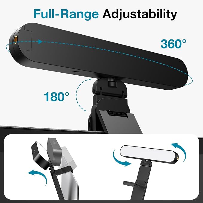 InnoGear Ring Light for Computer On-Camera Monitor Video Conference Light | LED Lights for Video, Clip On, Remote Control, 3 Color Modes, Adjustable, Monitor, Laptop, Easy to Attach, Recording