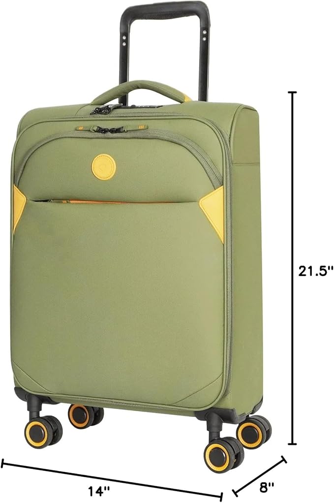 Verage Cambridge Lightweight Carry On Luggage,Softside Expandable Suitcase with Spinner Wheel (20-Inch, Green)