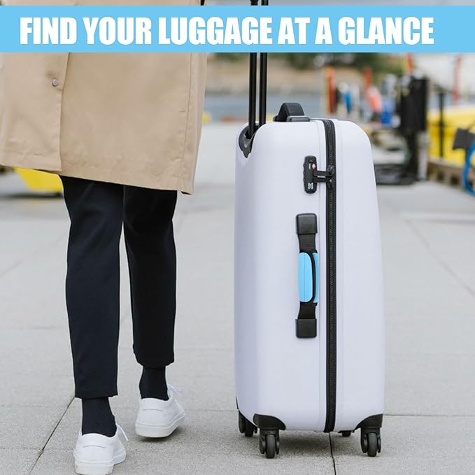 6 Pack Luggage Handle Wrap, Luggage Handle Wraps for Suitcase, Light Blue Luggage Tags, Suitcase Tags identifiers for Travel Accessories