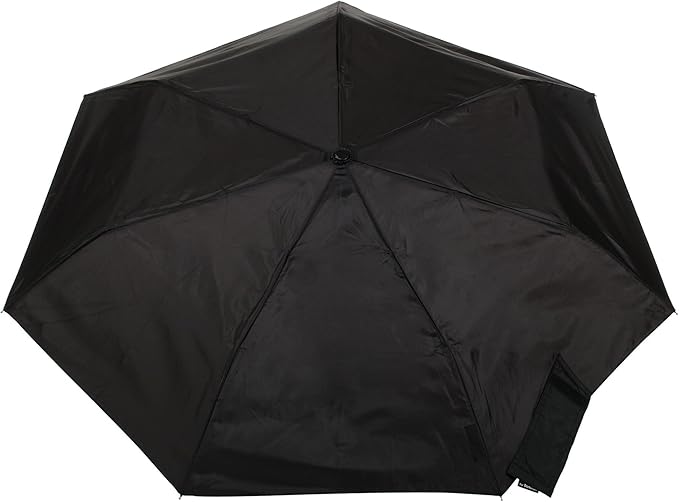 totes Automatic Open Close Water-Resistant Travel Folding Umbrella, (Black)