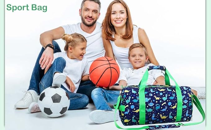 Gym Travel Duffle Bag for Girls - Gymnastics Sports Dance Bag with Shoe Compartment & Wet Pocket Panda Kids Travel Bag Teens Weekender Sleepover Carry On Bag