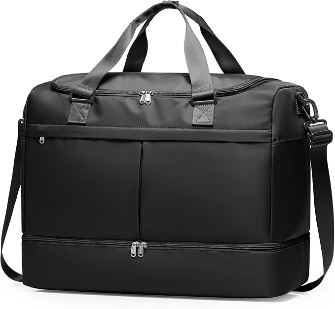 Weekender Bags for Women - 50L Large Travel Duffle Bag with Shoe Compartment - Carry on Overnight Bag for Travel, Weekend Getaway, Gym, Hospital