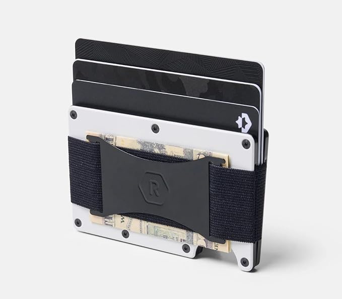 Ridge Wallet for Men - Slim Minimalist Compact Wallet and Card Holder, RFID Protected Front Pocket Wallets for Men with Integrated Cash Strap