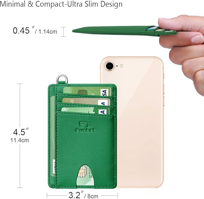 FurArt Slim Minimalist Wallet, Front Pocket Wallets, RFID Blocking, Credit Card Holder for Men