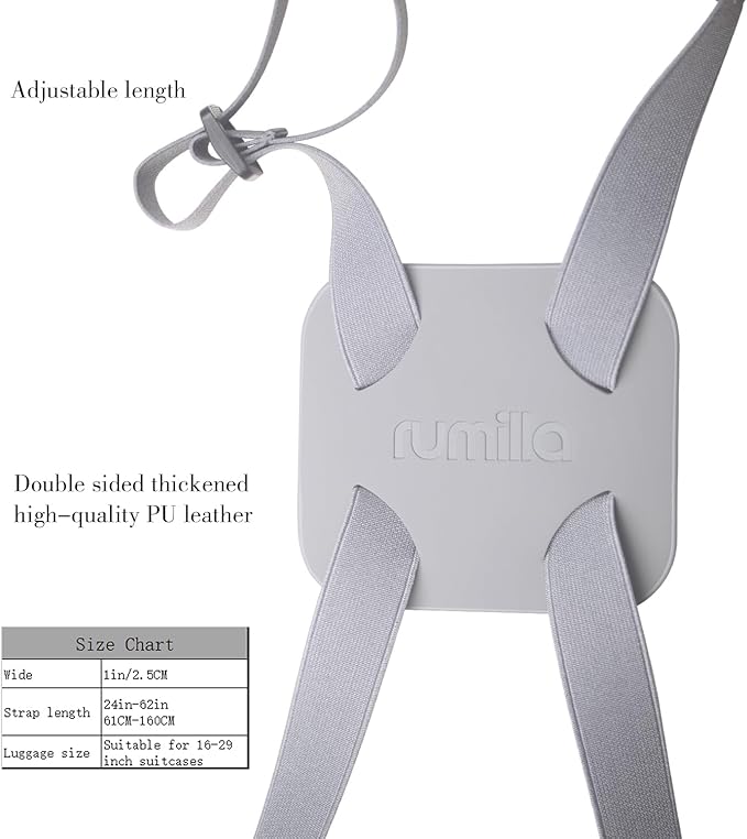 Luggage Straps Bag Bungees for Add a Bag Easy to Travel Suitcase Elastic Strap Belt (Grey Luggage strap-1PCS)