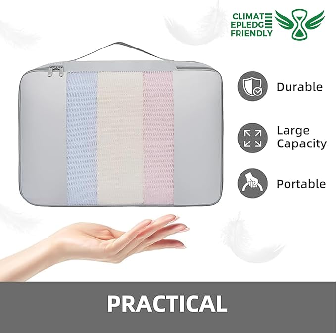 BAGAIL 6 Set/8 Set/10 Set Packing Cubes Various Sizes Packing Organizer for Travel Accessories Luggage Carry On Suitcase