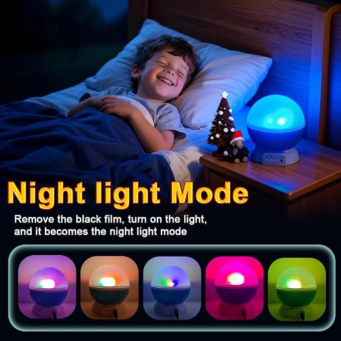 LED Lights USB or Battery Night Light,Bedroom Lights Stars and Moon Night Light for Kids, Stars and Moon Projector Color Changing Lights,Rotating Portable Room Projector Birthday Gifts.(Blue)