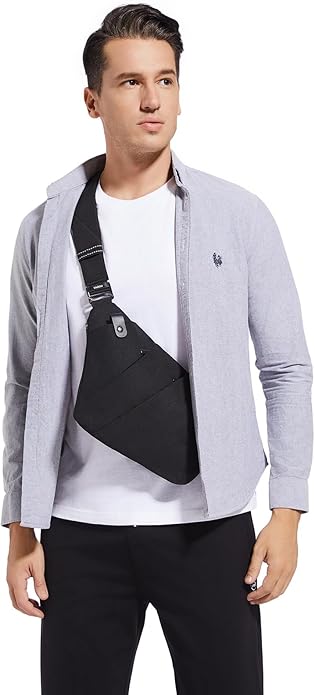 VADOO Sling Bag - Anti-theft Crossbody Shoulder Bag for Men and Women