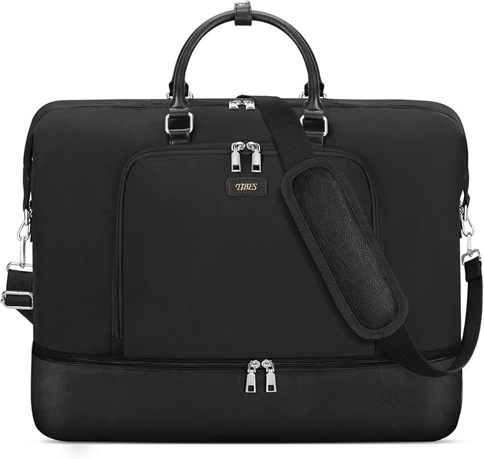 Travel Weekender Bag for Women, 21" Overnight Bag with Shoe Compartment 50L Large Travel Duffel Bag Carry On Tote for Weekend, Overnight, Business Trips, Water Resistant