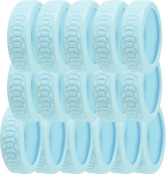 16 Pcs Luggage Wheel Covers Silicone Luggage Wheel Protector Suitcase Wheel Covers for Luggage Wheels Replacement Office Chair Caster (CC_NTBLU)