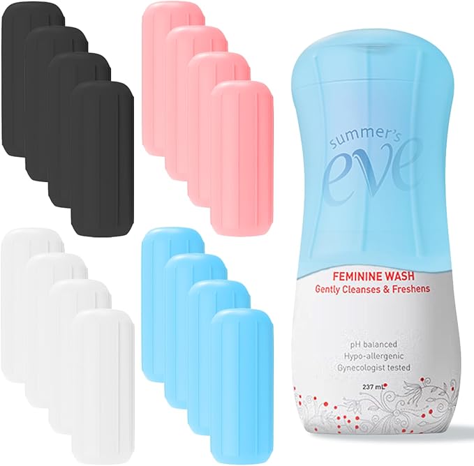 16 Pack Silicone Bottle Cover,Travel Essential for Women Men,Cruise Ship Essentials 2026,Beach Vacation Essentials,Travel Size Toiletries,Airplane Travels Accessories Elastic Sleeves for Leak Proofing