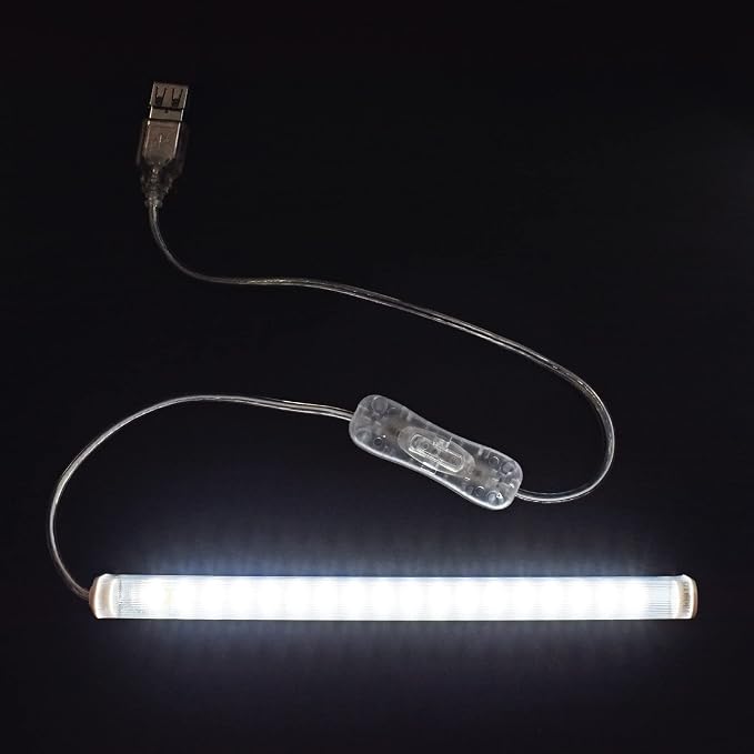 TrueColor USB LED Under Cabinet Light Bar, Frosted Cover, 24 in, Daylight | Easy install, adhesive & mounting brackets included, 100,000 hr lifetime, backlight for monitors, TVs & more