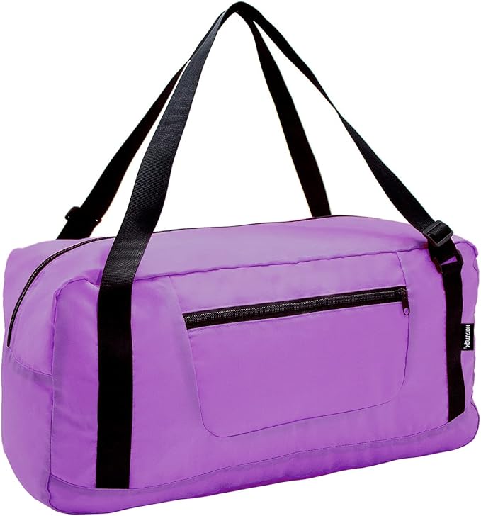 HOLYLUCK Foldable Travel Duffel Bag For Women & Men Luggage Great for Gym - Magenta