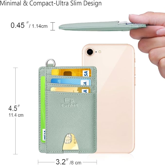FurArt Slim Minimalist Wallet, Front Pocket Wallets, RFID Blocking, Credit Card Holder for Men